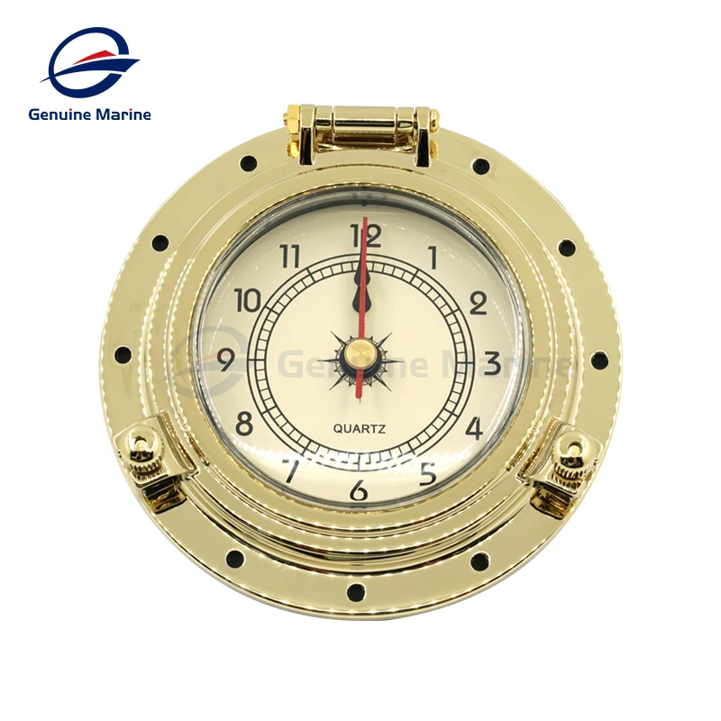 Brass Clock Roman Quartz Clock / Hygrometer / Barometer Weather Station  Vintage Auto Yacht Ship Boat Marine Accessories Handmade - AliExpress