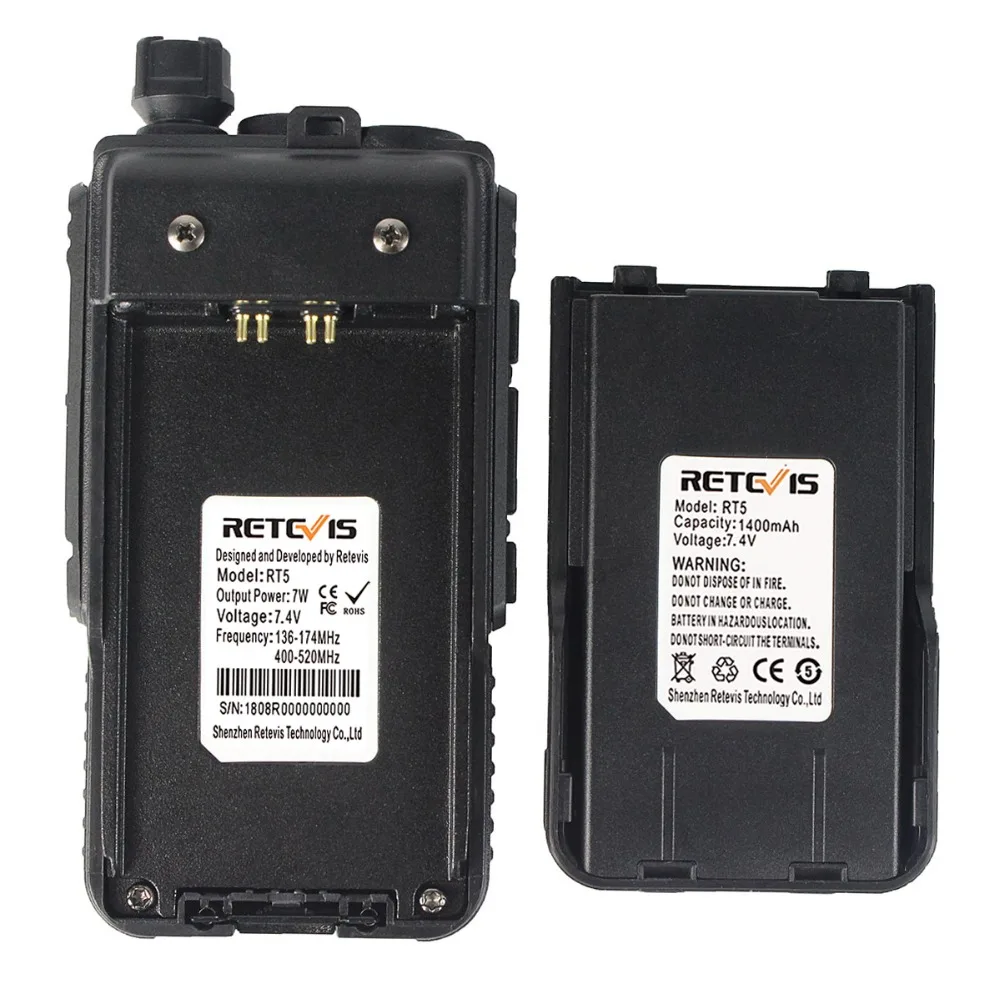 Удобная портативная рация 7W Retevis RT5 128CH двухдиапазонный VHF UHF 136 174 и 400 520MHz VOX
