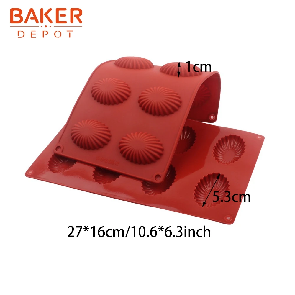 BAKER DEPOT силиконовая форма для торта печенья овальная форма для конфет 8 отверстий украшение для тортов, цветок инструмент для выпечки