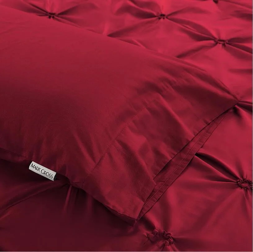 Pink Hand-made Bedding Set King Queen Size 4pcs Luxury Solid Color Satin Silk/Cotton Bed Set Duvet Cover Bed Linen Home Textile 12