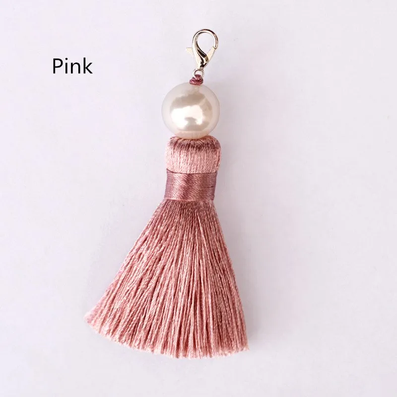 1 шт имитация жемчуга с кисточкой брелок для ключей телефон декоративный кулон материал вспомогательного оборудования DIY шитья одежды ручной работы рукоделия - Цвет: Pink