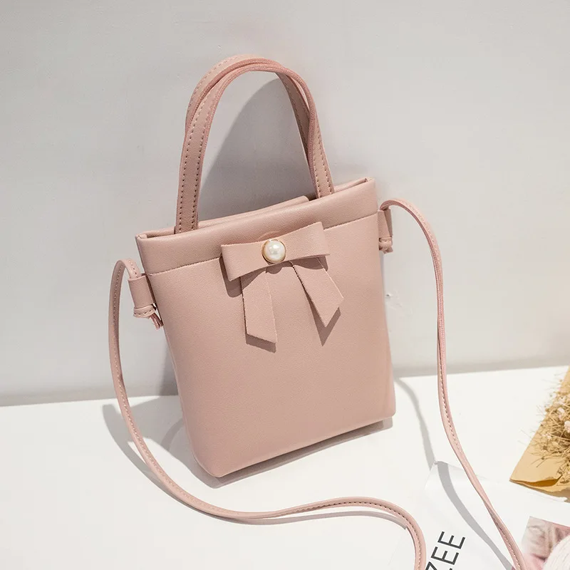

SUBIN New PU Leather Cell Phone Bag fashion Wallet Purse Neck Strap Shoulder bag Pearl bowknot bag Handbag for iphone and other