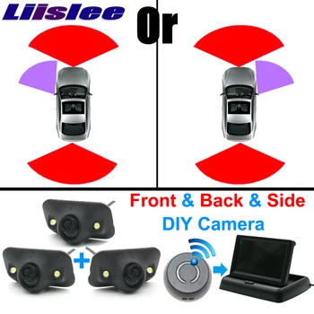 

Liislee Car Front & Back & Side View Camera Cigarette Power Variable Channel Blind Spots Invisible Areas Copilot Camera Monitor