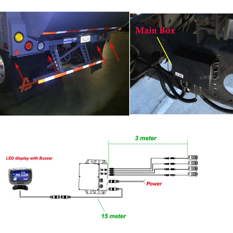 T-R4-A2 car alarm parking sensor system diagram
