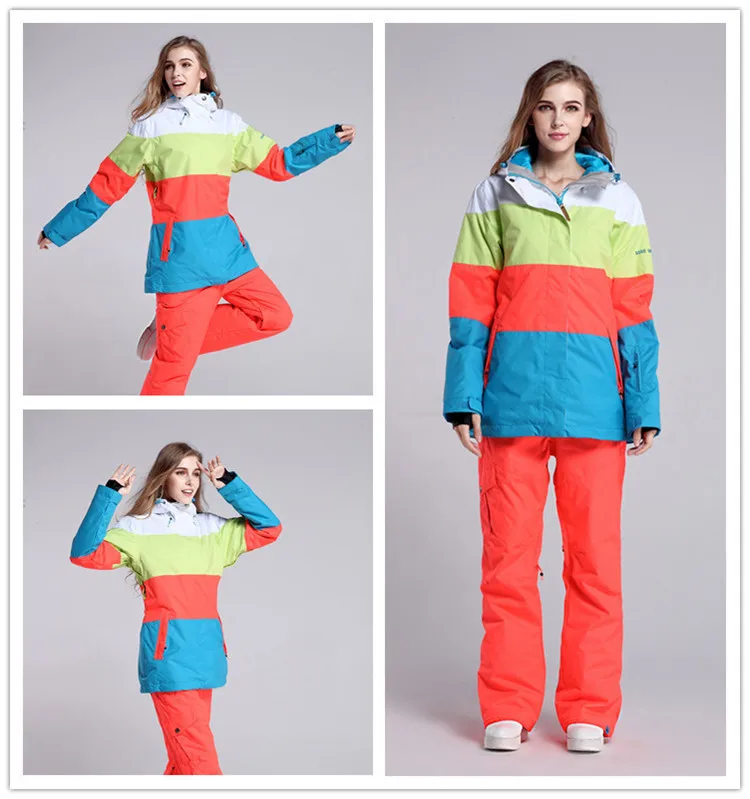 

FREE SHIPPING Women's 2016 New Outdoor lady mountain skiing clothes Double Layer waterproof thermal outer coats women ski jacket