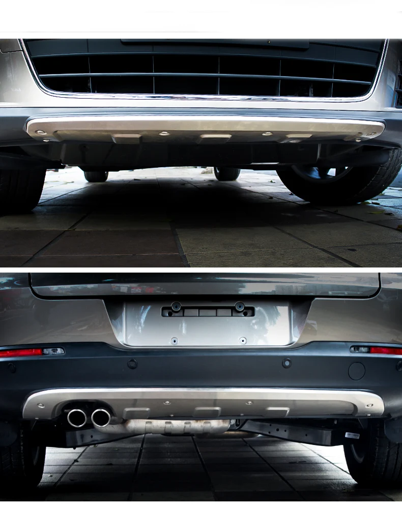 Передний+ задний бампер из нержавеющей стали, диффузор, бампер, защита для губ, защита, подходит для Vw Volkswagen Tiguan MK1 2013