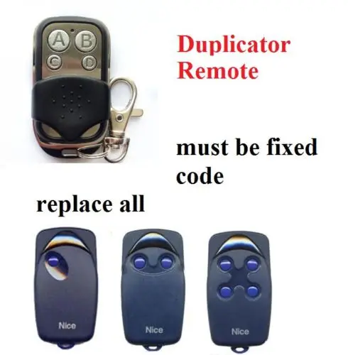 

NICE FLO1 FLO2 FLO4 VERY VE garage door remote control duplicator for fixed code 433.92mhz
