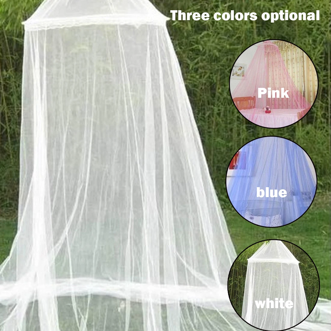Elegant Hung Dome Mosquito Nets For Summer Polyester Mesh Fabric Home