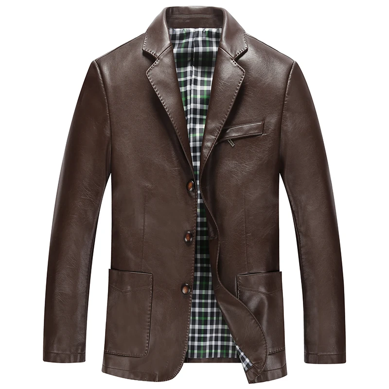 Новинка мужская зимняя куртка высококачественный кожаный мужской костюм мужская куртка из овчины мужская кожаная куртка M-xxxl
