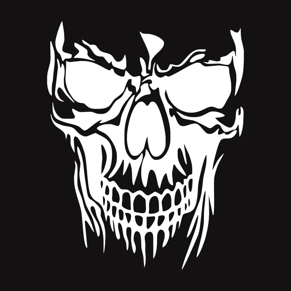 Anycuros Funny Personality Skull Car Sticker Fashion Classic Decorative Motorcycle Car Accessories 2228CM (6)