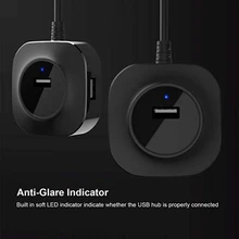 4-портовый USB 3,0/2,0 концентратор адаптер переменного тока, сплиттер для Win XP/2000/7/Vista Поддержка Горячая замена с матовый внешний вид для ПК компьютер