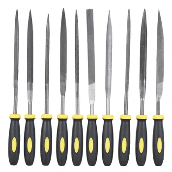 

10Pcs Guitar Fret Nut Saddle Slot Pickguard Grinding Maintenance File Group Set Luthier Repair Tool With 3 Size