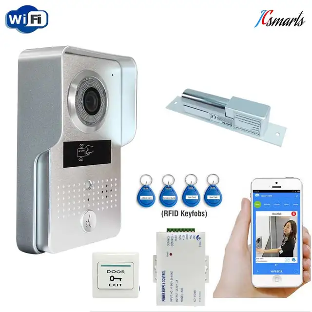 Wireless POE Wifi Doorbell Camera IOS Android Phone Remote View Unlock