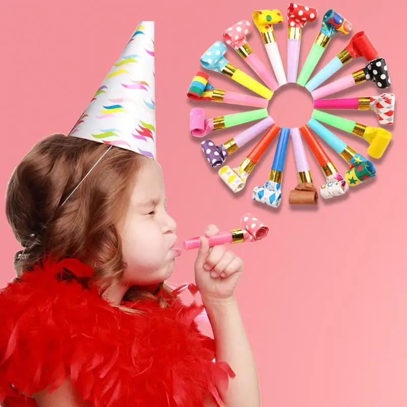100 шт/партия Хлопушка маленький пластиковый свисток детский день рождения фитинги вечерние принадлежности Декоративные игрушки