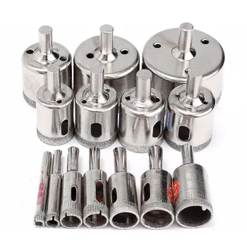 

15pcs Diamond tool drill bit hole saw set for glass ceramic marble 6mm-50mm New