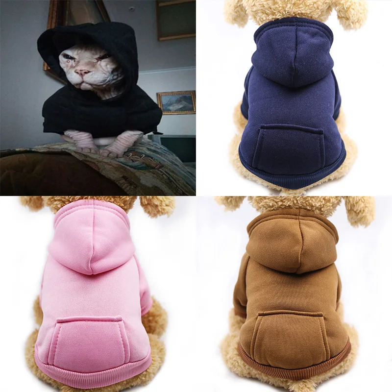 

Warm Pet Clothes For Cats Clothing Autumn Winter Clothing for Cats Coat Puppy Outfit Cats Clothes for Cat Hoodies mascotas 8Y45