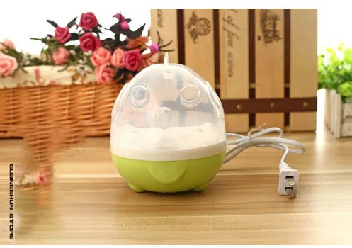 Устройство для отпаривания яиц, мини функциональная яйцеварка, интеллектуальная маленькая Пароварка для яиц, автоматическое выключение, 3 яйца - Цвет: Светло-зеленый