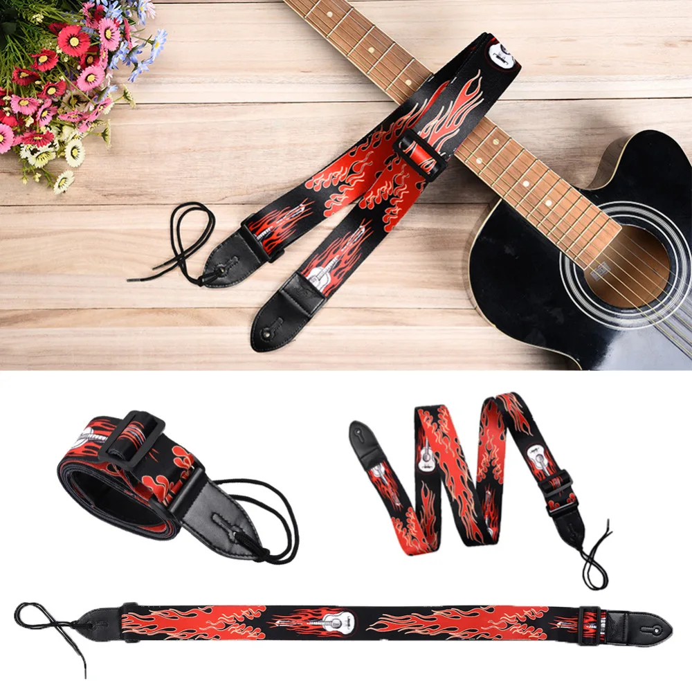 Correa de Guitarra Popular poliéster diseño especial impresión personalizada correas de Guitarra para Guitarra bajo accesorios de Guitarra eléctrica