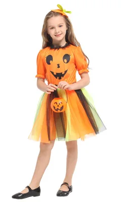 Детские костюмы на Хэллоуин, карнавальный костюм «Тыква», подарки для детей, вечерние костюмы на Хэллоуин