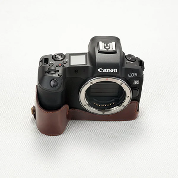 Чехол из искусственной кожи для камеры Canon EOS R с отверстием для батареи