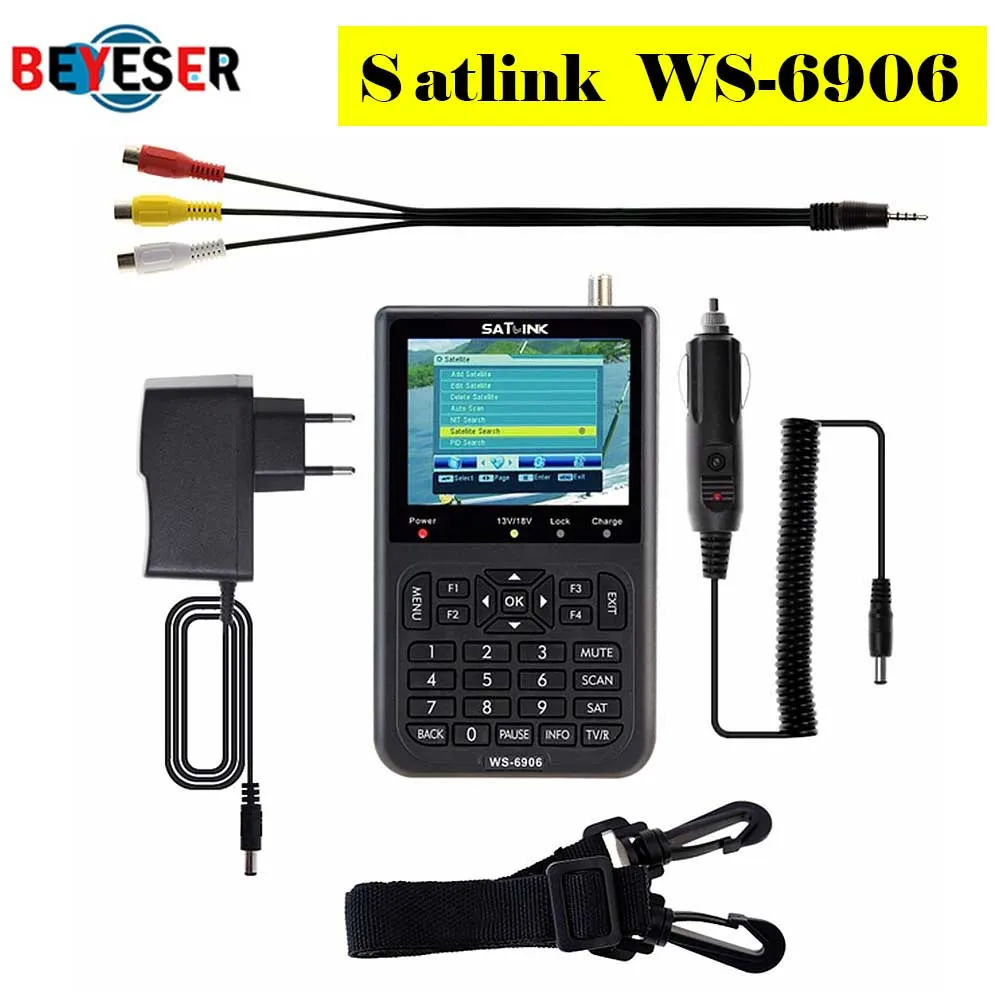 

Original WS-6906 satellite Finder DVB-S 3.5 inch LCD Display DVB-S FTA Digital Satellite Signal WS 6906 sat finder Meter WS6906