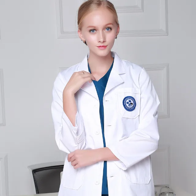 Monogrammed Lab Coat Top Nursing Medical Uniform Apparel Doctor Scrubs