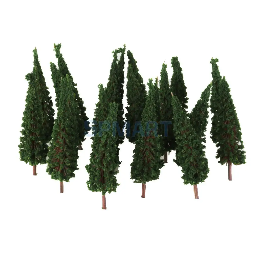 100x Green Pagoda Model Trees 1:100 for RR Train Railway Garden Park Street DIY Toys