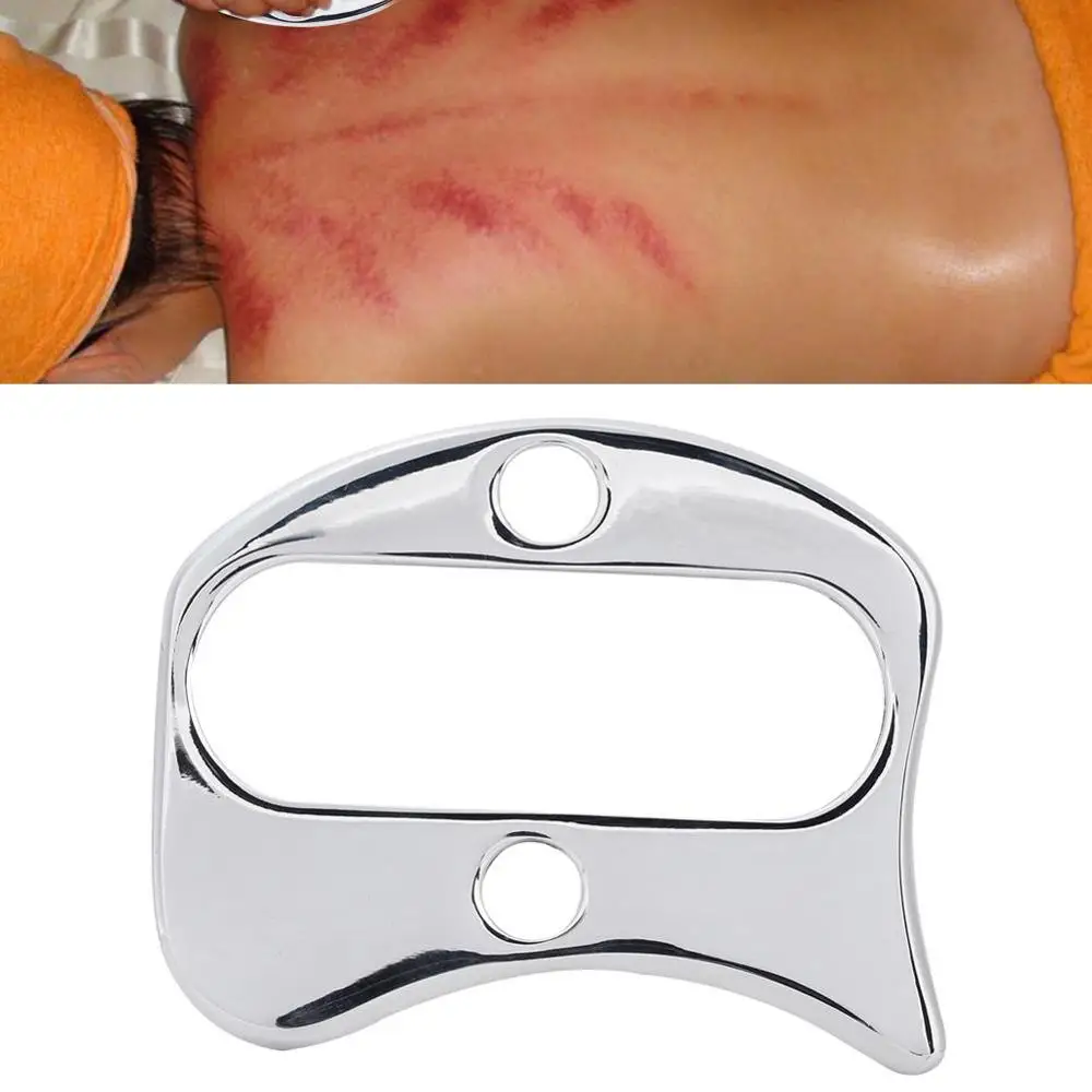 

Handed Stainless Steel Scraping Board Body Scrapper Plate for Release Pain Relief Guasha Plate Tools Body Massage Relaxation