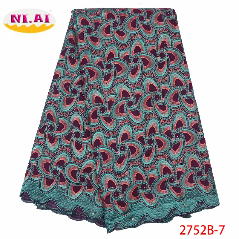 African Lace Fabric Latest Nigerian Swiss Lace Fabric High Quality Cotton Swiss Voile Laces Switzerland For Women XY2752B-1