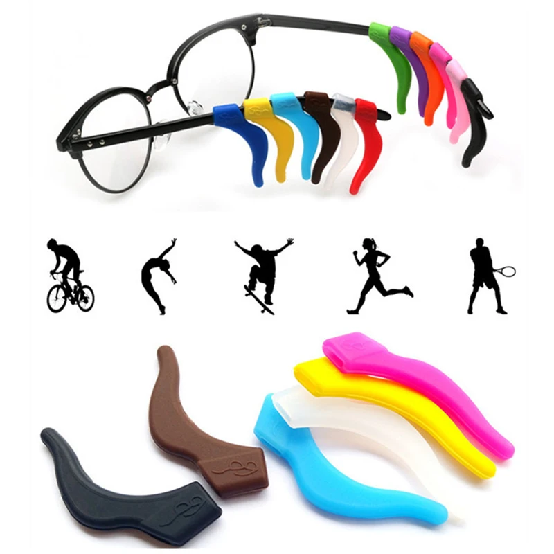 Silicone Anti Slip Ear Hook Eyeglasses Leg Grip Myopia Glasses Sports Fixed Grips Reading Glasses Sunglasses Accessories