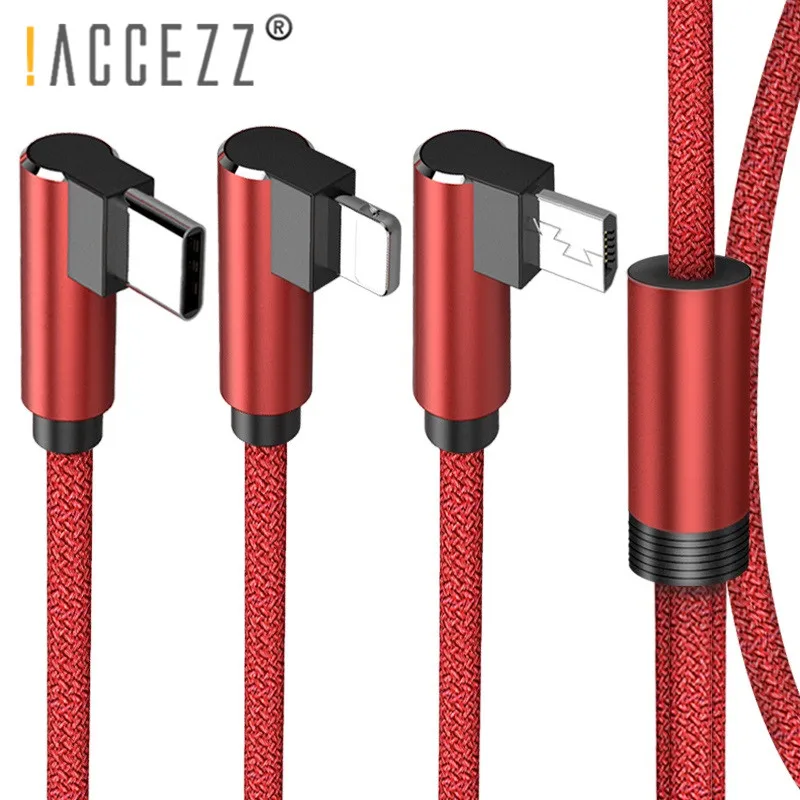 ! ACCEZZ 3 в 1 USB кабель для iPhone 7 X XS Max XR type C Micro huawei Xiaomi Быстрая зарядка кабели данных