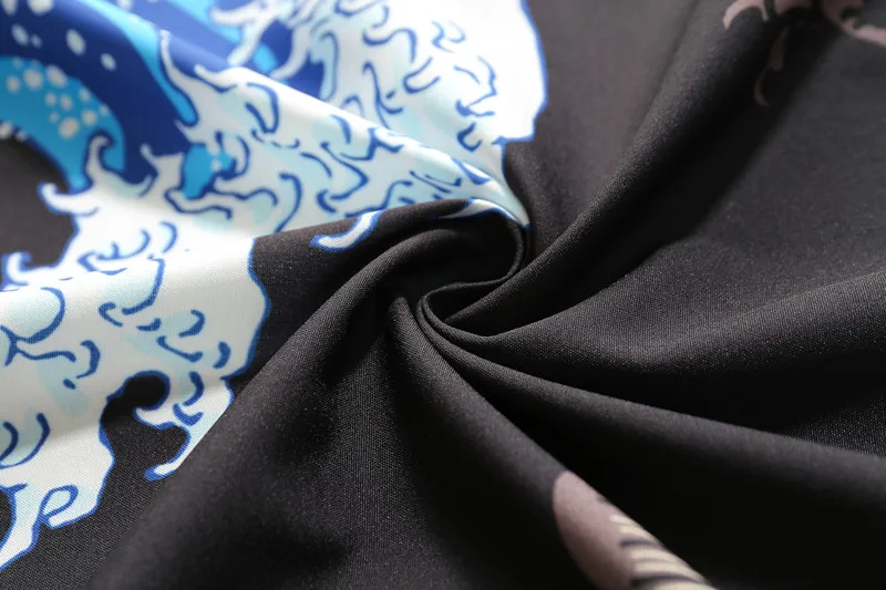 Японский стиль Карп печати кимоно Haori традиционные Мужчины Женщины три четверти кардиган рубашка тонкий раздел азиатской одежды