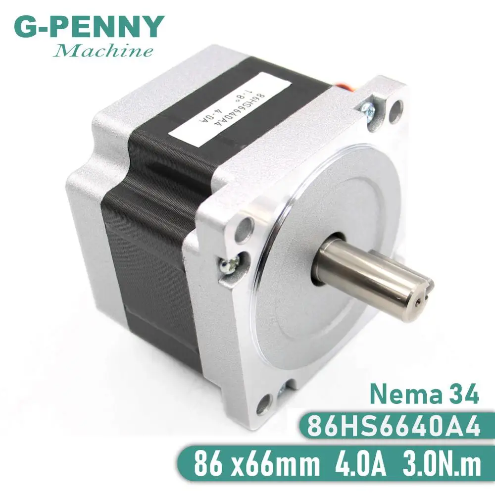 Шаговый двигатель NEMA34 86x80 мм 4 нм вал 14 шаговый 570унций/дюйм для гравировального
