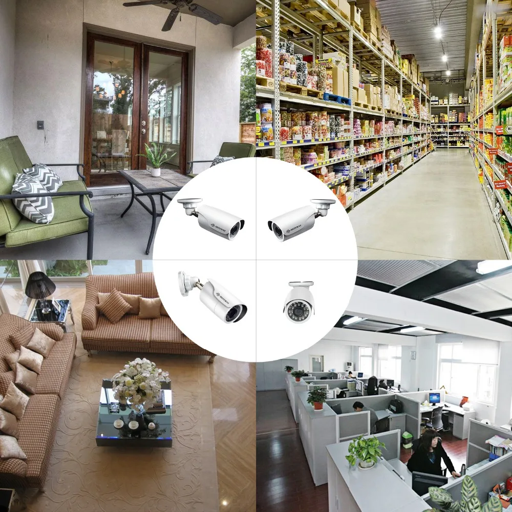 DEFEWAY 1080P HD Outdoor CCTV System HDD 8CH DVR 1080P HDMI Output  Home Video Surveillance Weatherproof Security Camera 2000TVL