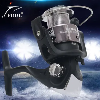 

Electroplate Spool+Nylon Shell Spinning Reel DX1000~DX6000 6BB Collapsible Handle Fishing Spinning Reel Fish Tackle Accessory