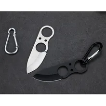 Petit couteau tranchant Portable en acier inoxydable, défense personnelle avec couvercle, Sport de plein air, survie, autodéfense, Kits tactiques