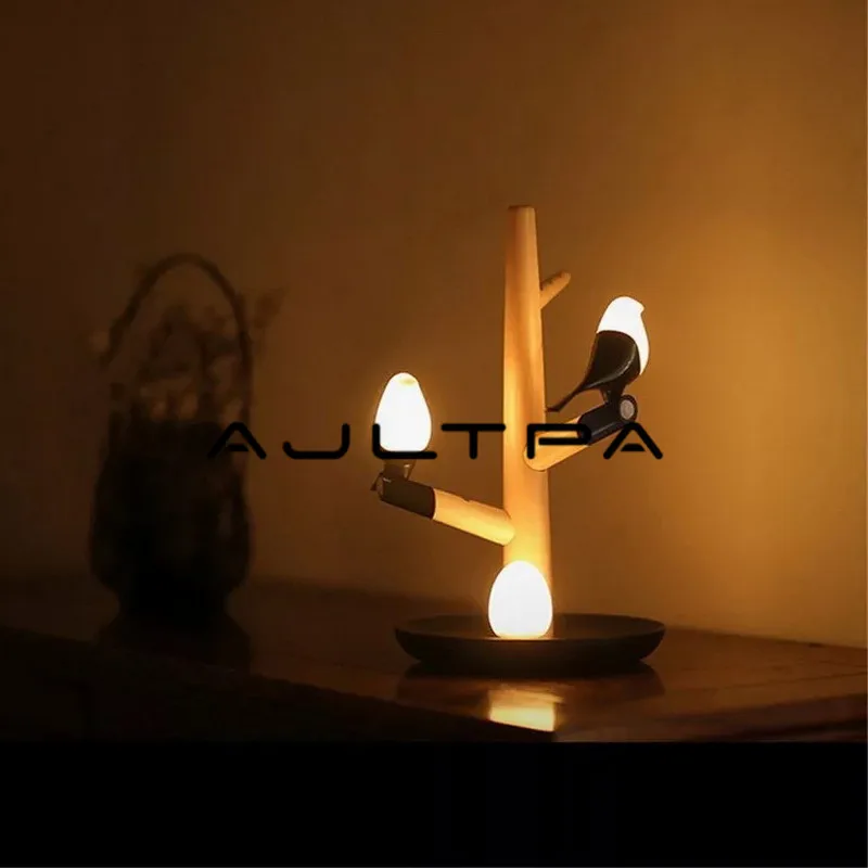 СВЕТОДИОДНЫЙ Ночник настольный светильник для спальни беспроводные лампы Lucky Bird Magpie USB Перезаряжаемый датчик движения Свадебный Рождественский подарок