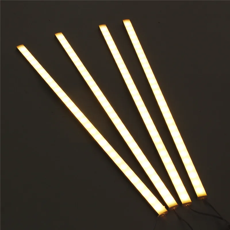 

CLAITE 4Pcs 50CM 5730SMD 30 LED Under Cabinet Light Kit 1000LM 10W LED Strip Light for Under Kitchen Cupboard Cabinet Lamp