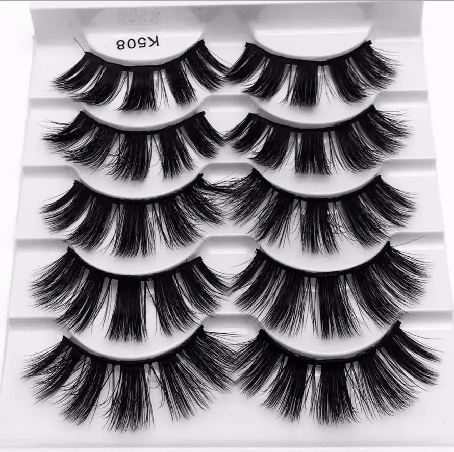 3/5/7/13Pairs3D норки волосы Накладные Eyelashes15-25 мм ресницы толстые длинные тонкие пышная Праздничная не тестировано на норковые ресницы инструменты для макияжа - Цвет: 5pair 508