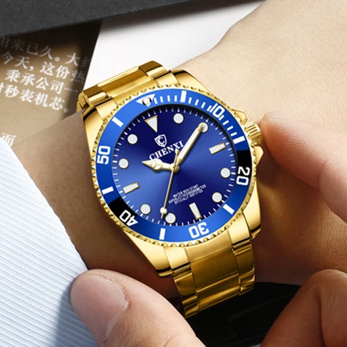 CHENXI Gold Wrist Watch Men Watches Top Brand Luxury Famous New Golden Quartz Wristwatch For Male Clock Hours Relogio Masculino CHENXI Gold Wrist Watch Men Watches Top Brand Luxury Famous New Golden Quartz Wristwatch For Male Clock Hours Relogio Masculino