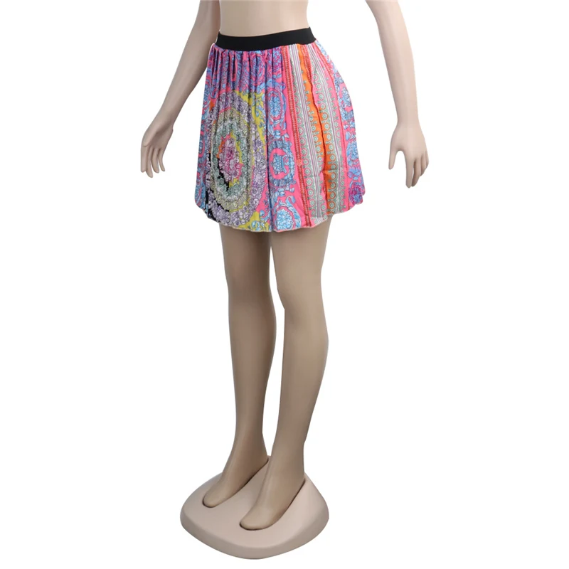 Тонкая плиссированная юбка с буквенным принтом в виде ананаса; женская модная яркая драпированная теннисная юбка с рюшами; Спортивная юбка; Прямая поставка