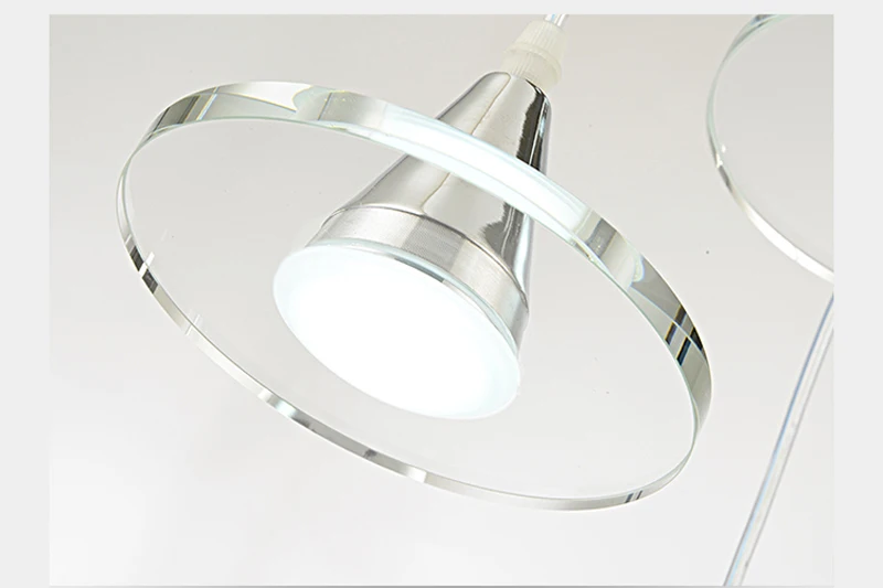 LED Ресторан висит освещения современный минималистский три глава четыре головы творческая личность столовая лампы кристалл висит бар