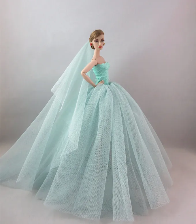 Barbie Doll Clothes Doll Clothes clothes for barbie doll wedding dress Multilayer mermaid dress princess cake skirt