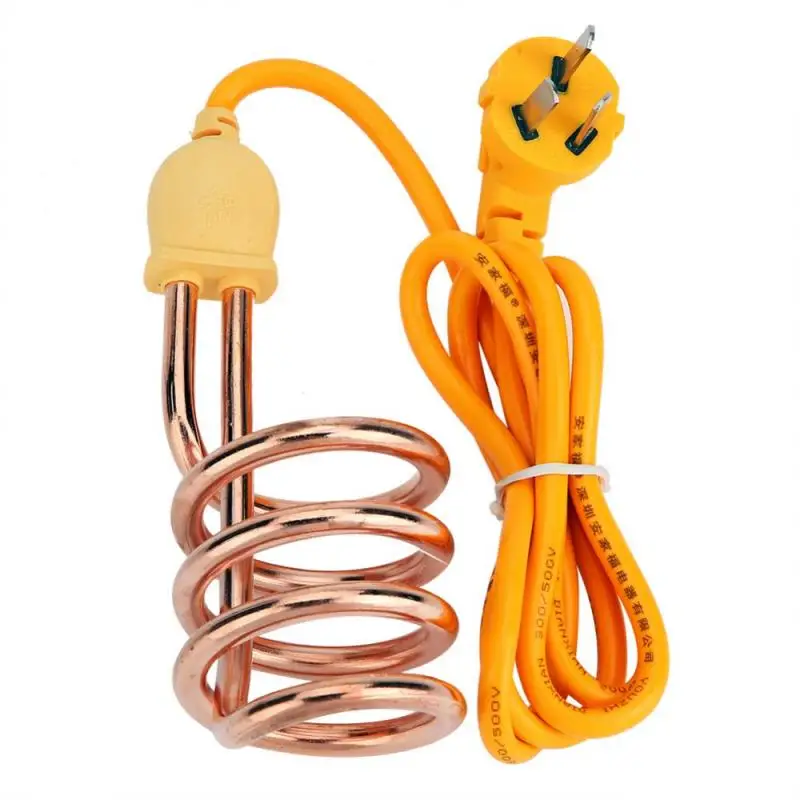 220V 2000W Iron Tube with Copper Plating Electric Immersion Heater Boiler Water Heating Element