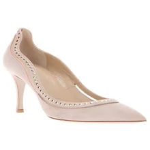 Pointed Toe For Women Pumps Shallow Rivets Decorated Elegant Thin High Heels Slip-on Dress Summer For Ladies Shoes