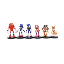Buy 5Set/lot (6Pcs/Set) Sonic 9cm Game Sonic Toys Action Figure Nendoroid PVC Anime Sonic Toy Gift For Kids Free Shipping Free Shipping