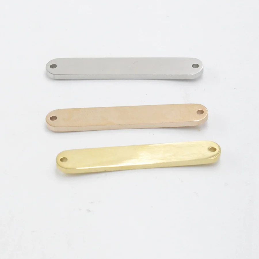 

20pcs 6*35mm Gold/steel Color Stainless Steel Connector Long Bar charm Strip pendant For Necklace DIY Handmade Jewelry Making