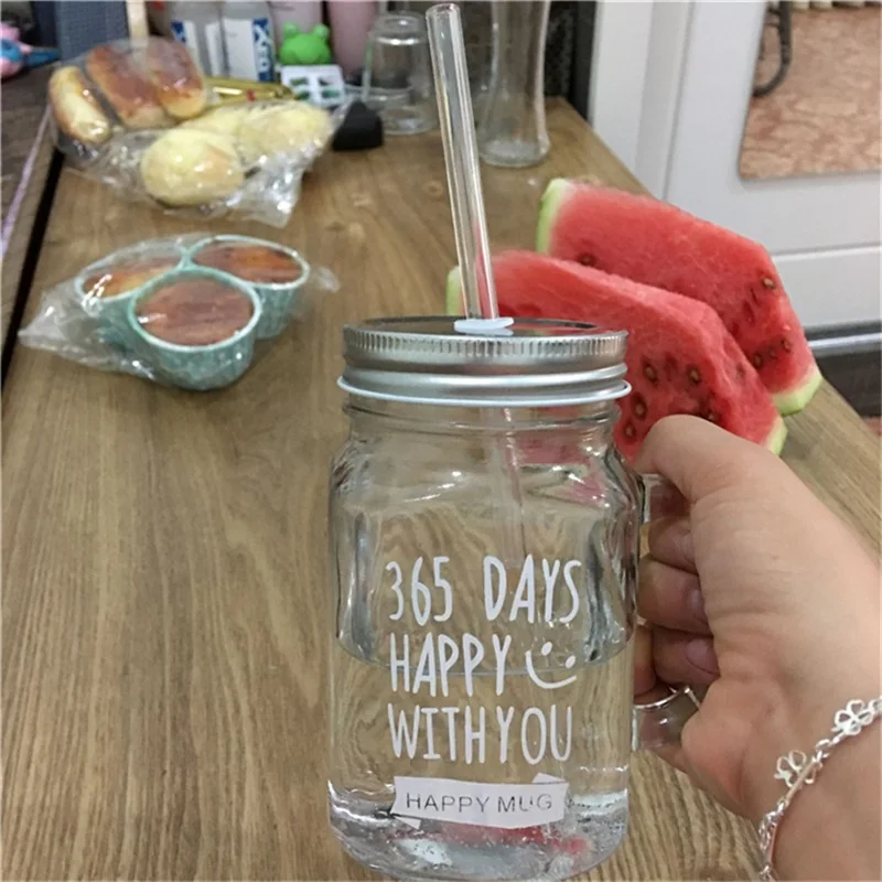 Abay BPA free 455 мл Mason банка кружки чашка для чая с молоком Классическая Изолированная