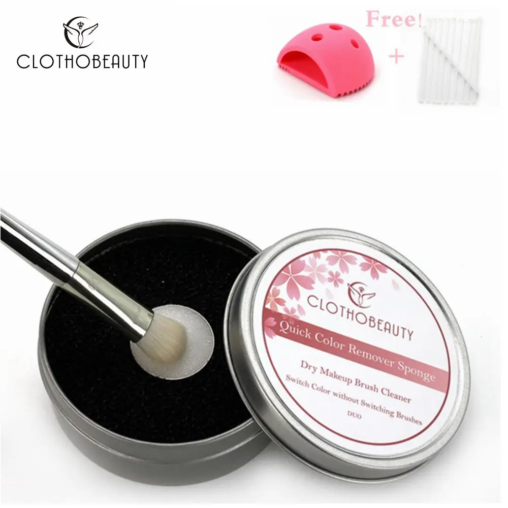 

CLOTHOBEAUTY Makeup Brush Quick Cleaner Sponge, Color Removal Sponge,Remove Cosmetic Brush color and Easily Switch to next Color