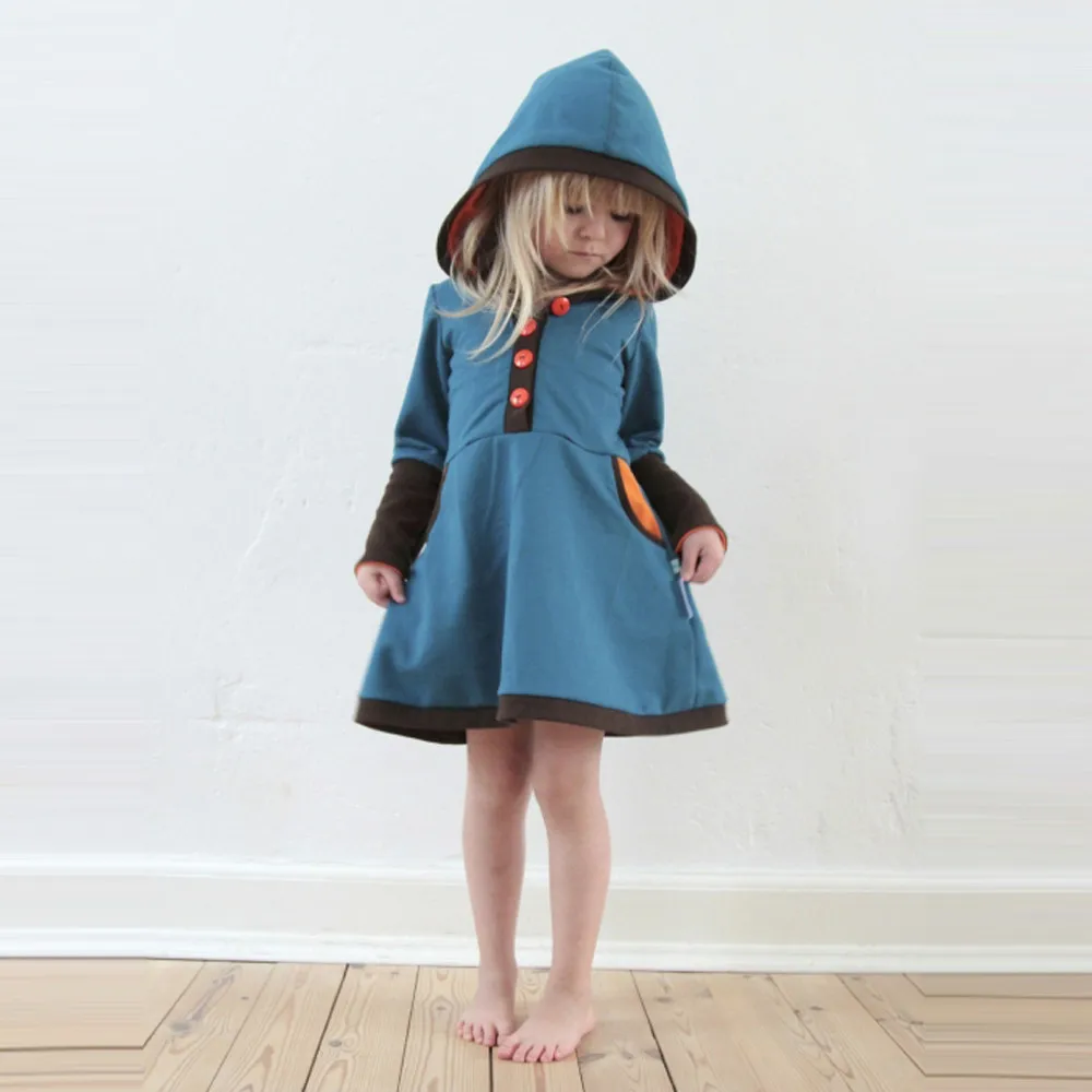Toddler Kids Baby Girl Clothes Winter Hooded Sweatshirt Pullover Dress Outfits kids dresses for girls princess dress